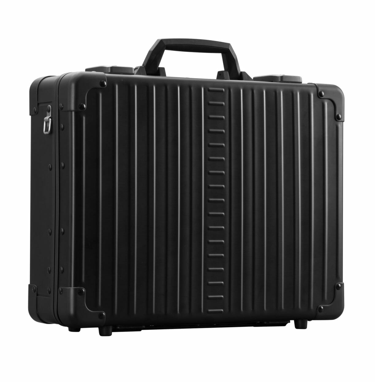 Sliver aluminum briefcase |Front view of ALEON business 17in attache case crafted from air craft grade aluminum that ensures durability|Open view of the 17in attache in silver with business organizer|17 inch laptop briefcase made with aluminum video silver|17 inch briefcase to hold a laptop video overview|17 inch aluminum briefcase attche sliver|aluminum briefcase attche Blue|aluminum briefcase at