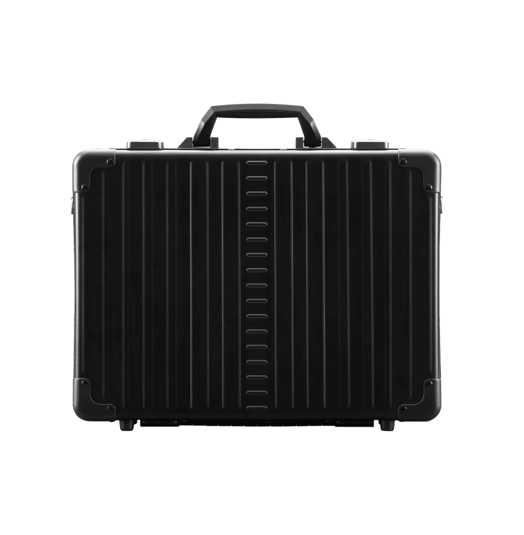 Sliver aluminum briefcase |Front view of ALEON business 17in attache case crafted from air craft grade aluminum that ensures durability|Open view of the 17in attache in silver with business organizer|17 inch laptop briefcase made with aluminum video silver|17 inch briefcase to hold a laptop video overview|17 inch aluminum briefcase attche sliver|aluminum briefcase attche Blue|aluminum briefcase at