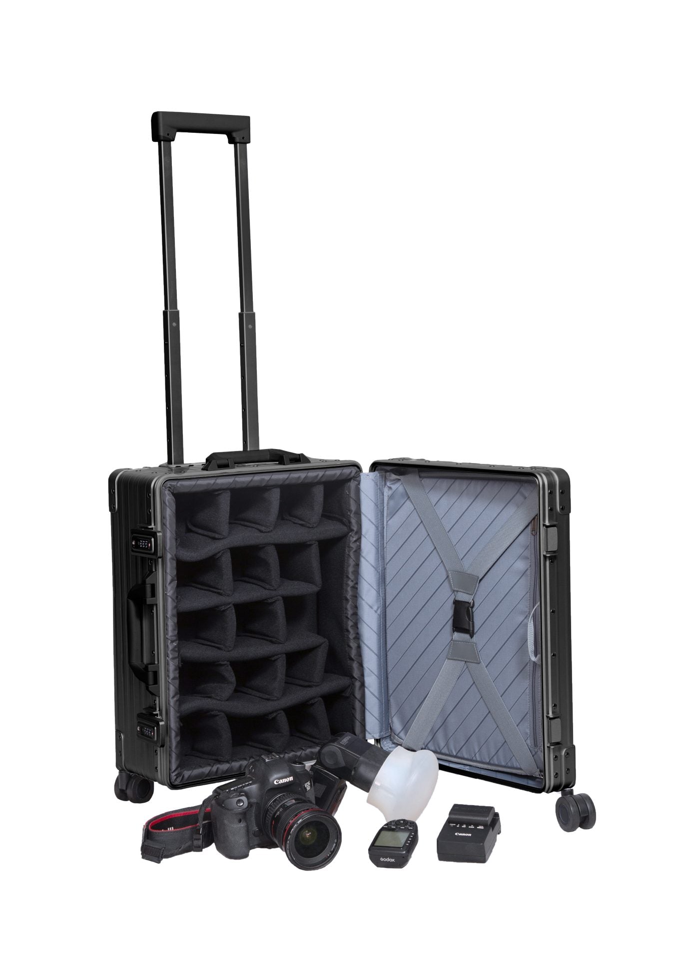 2128-shirt-and-pant-packer-suitcase-in-black-21-inches-trunk-style||||2128--backside-with-handel-fully-extened-the-suitcase-is-21-inches-and-is-a-trunk-style-carry-on-in-black|2128-on-21-inch-suitcase-that-is-a-trunk-style-on-its-side-with-2-comrpession-boards-and-one-used-as-a-shirt-and-pant-packer-in-black