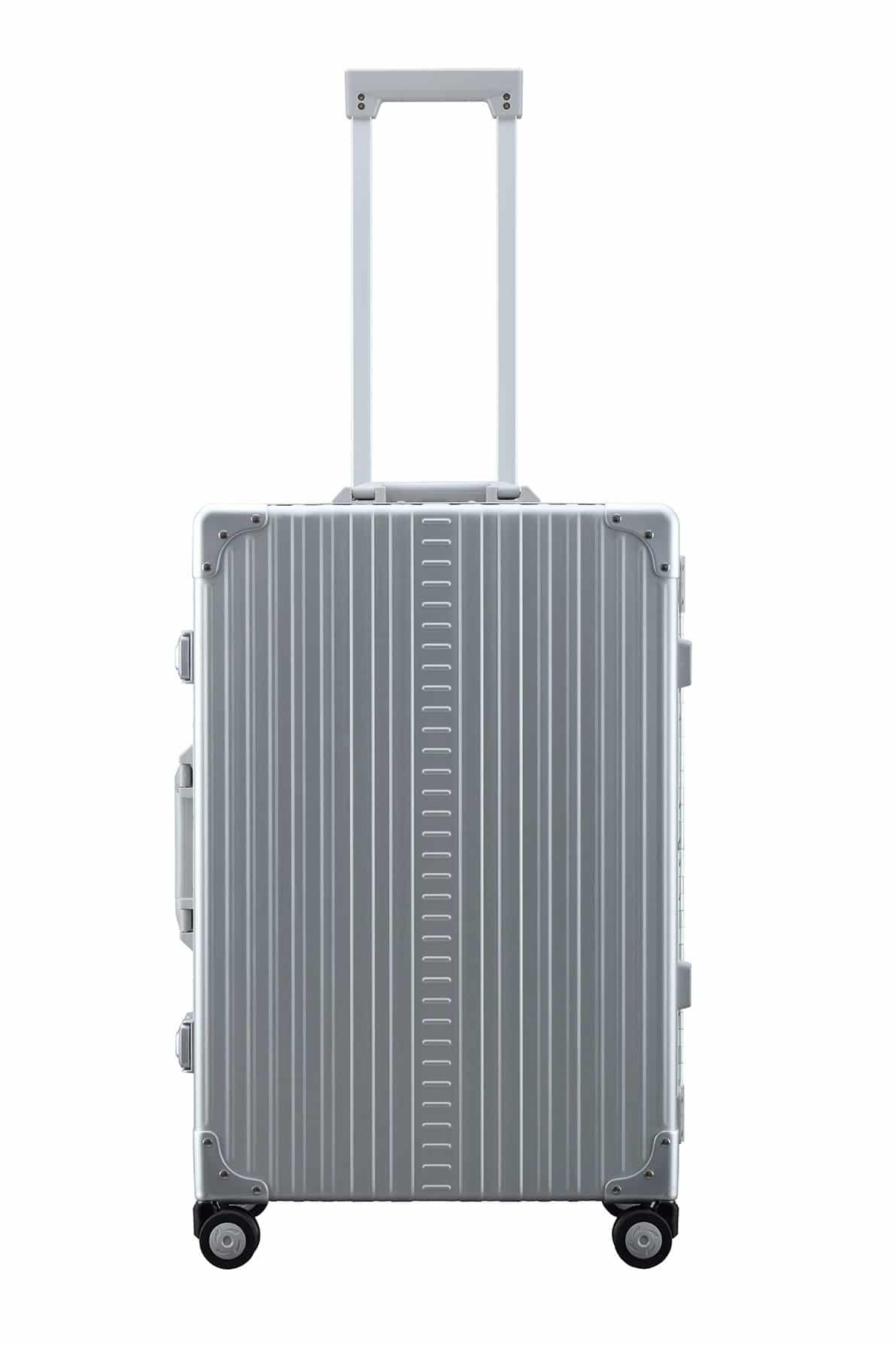 26 inch Aluminum suitcase with garment bag trunk style|||||26 inch Aluminum suitcase with garment bag trunk style|the suiter luggage opened showing garment bag
