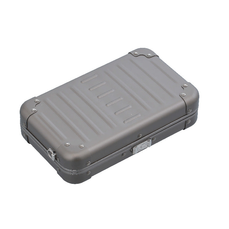 Aluminnum-Hand-Bag-opened-1905-BR|Aleon small bronze crossbody bag featuring interior RFID-blocking pockets for secure storage. The bag is open, showcasing multiple organized compartments designed to protect personal items such as cards and passports. Aleon logo and tagline 'Timeless by design. Built to last.' are displayed in the top right corner.|Aleon bronze crossbody bag designed with aircraft