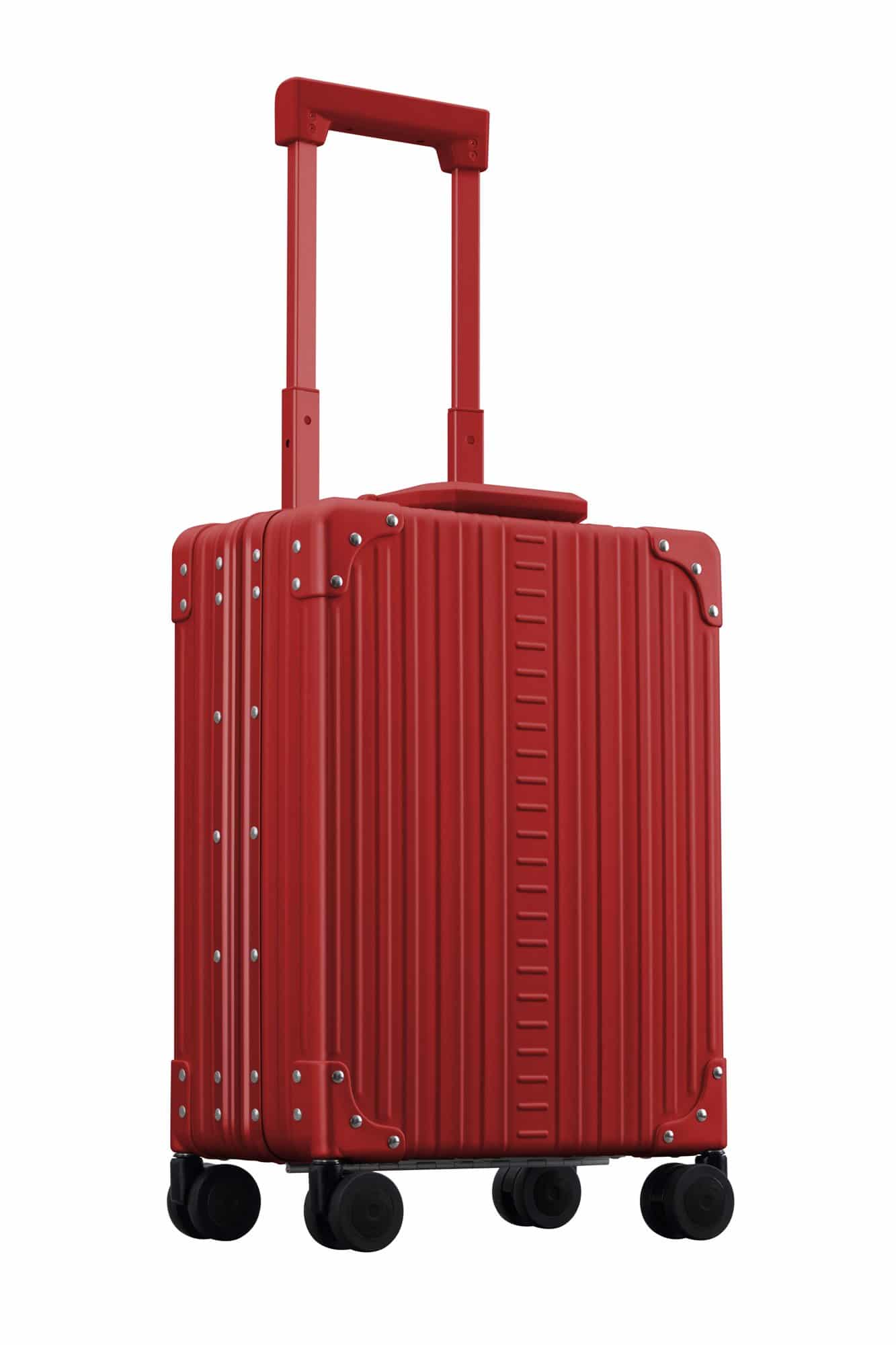 Vertical Business Carry-On|Vertical Business Carry-On|Vertical Business Carry-On|Red aluminum luggage for an over night business carry on case