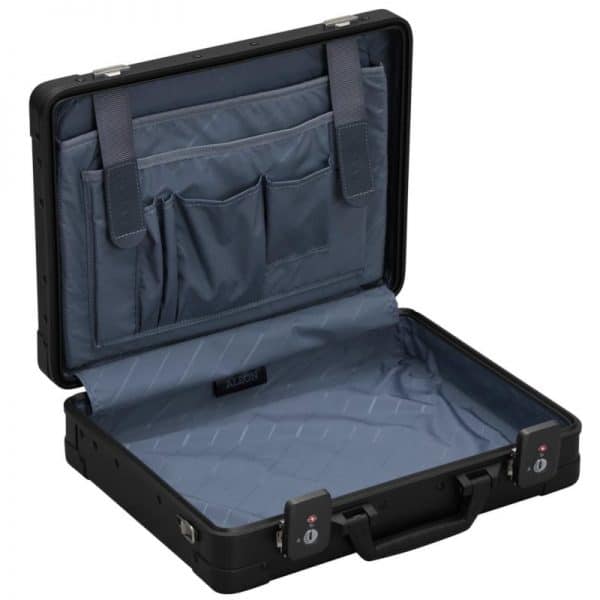 1519-BL15 inch aluminum briefcase that holds a 13 inch laptop and locking video