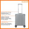 Aleon vertical opening silver case RFID blocking and aluminum construction
