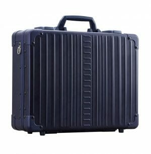 Dark Blue attache Briefcase made from aluminum with 10 year warranty