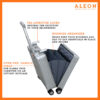 Vertical open view of Aleon business case with over the handle strap and internal business organizer