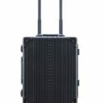 International Carry-On Luggage Black 19 inch aluminum carry on suitcase
