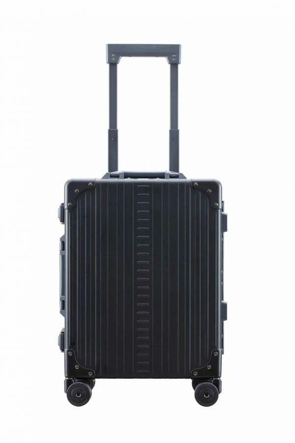 International Carry-On Luggage Black 19 inch aluminum carry on suitcase