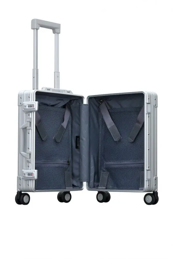 International carry on aluminum luggage hard-case suitcase
