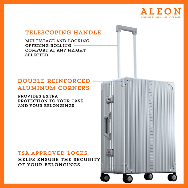 2655-PL-side-(1) (1) Side profile view of Aleon case with Tsa approved wheels and telescoping handle