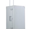 Silver Platinum 30-inch Aluminum Trunk – International Checked Spinner Case