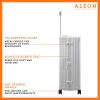 Detailed close-up of the ALEON Macro Traveler Checked Case’s built-in TSA-approved locks, highlighting its secure and travel-friendly design