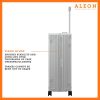Detailed close-up of the ALEON Macro Traveler Checked Case’s piano hinge