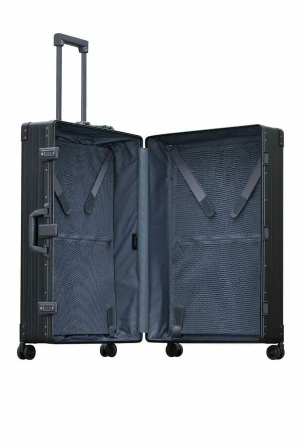 large luggage made with aluminum
