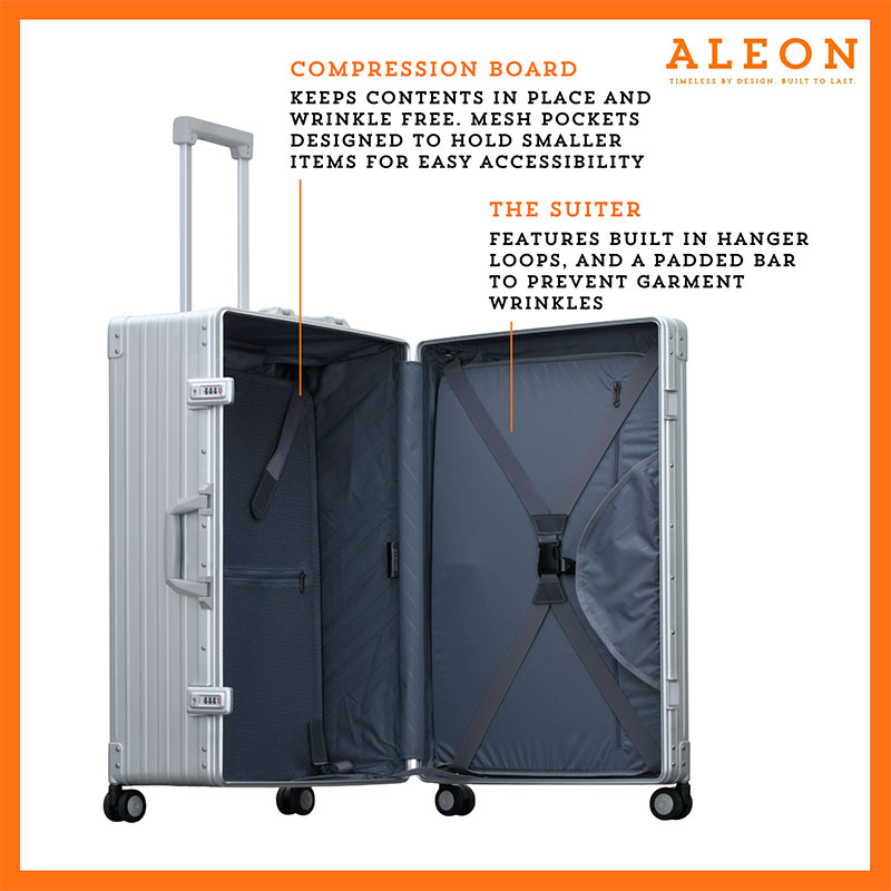USE-FIRST-2628-PL-B075Y52YFQ-open-1-(1) Open view of Aleon checked case with Suiter