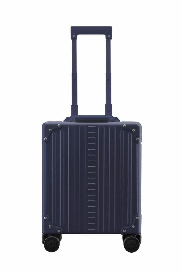 laptop case blue briefcase with 4 wheels and made form aluminum