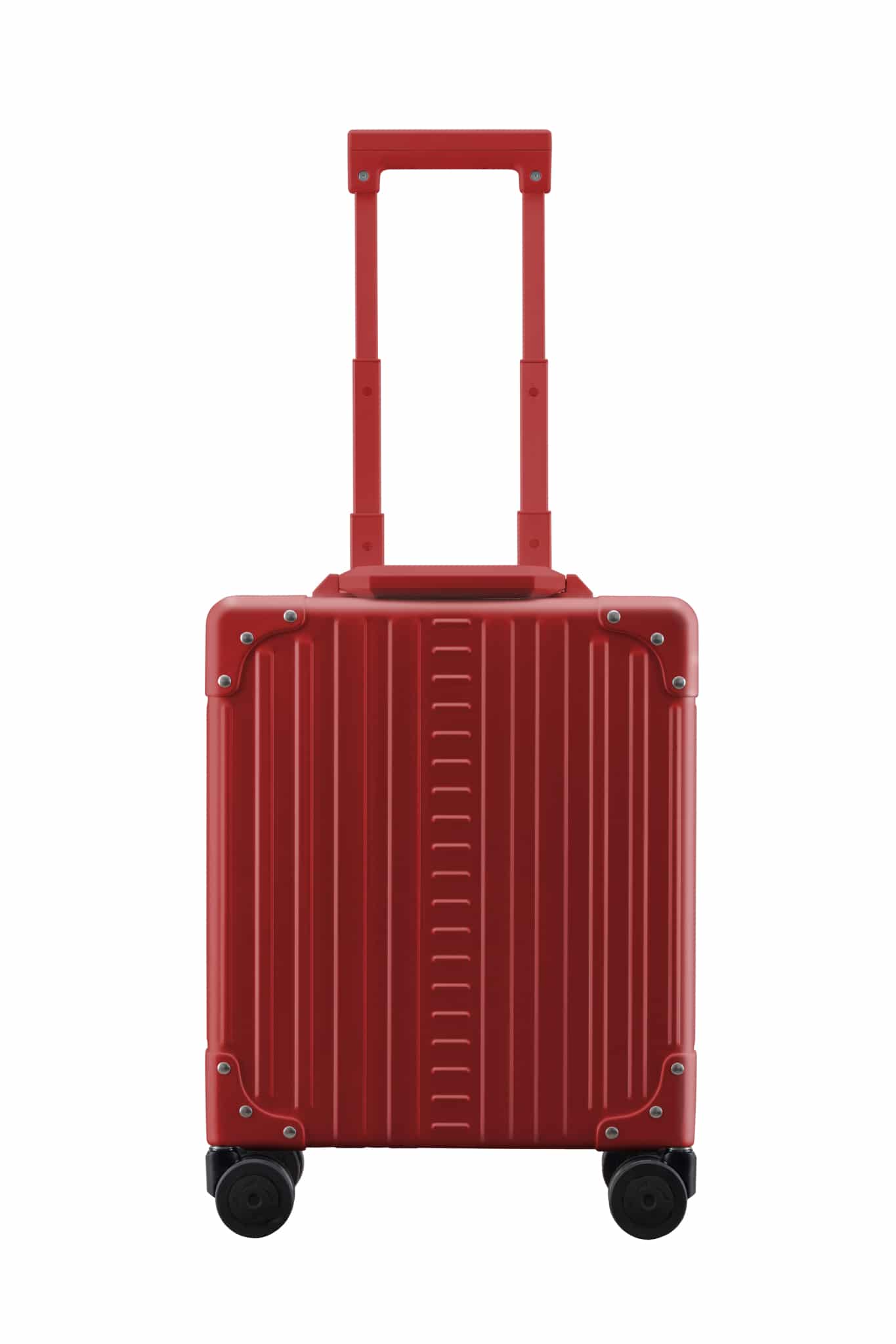 Red aluminum luggage