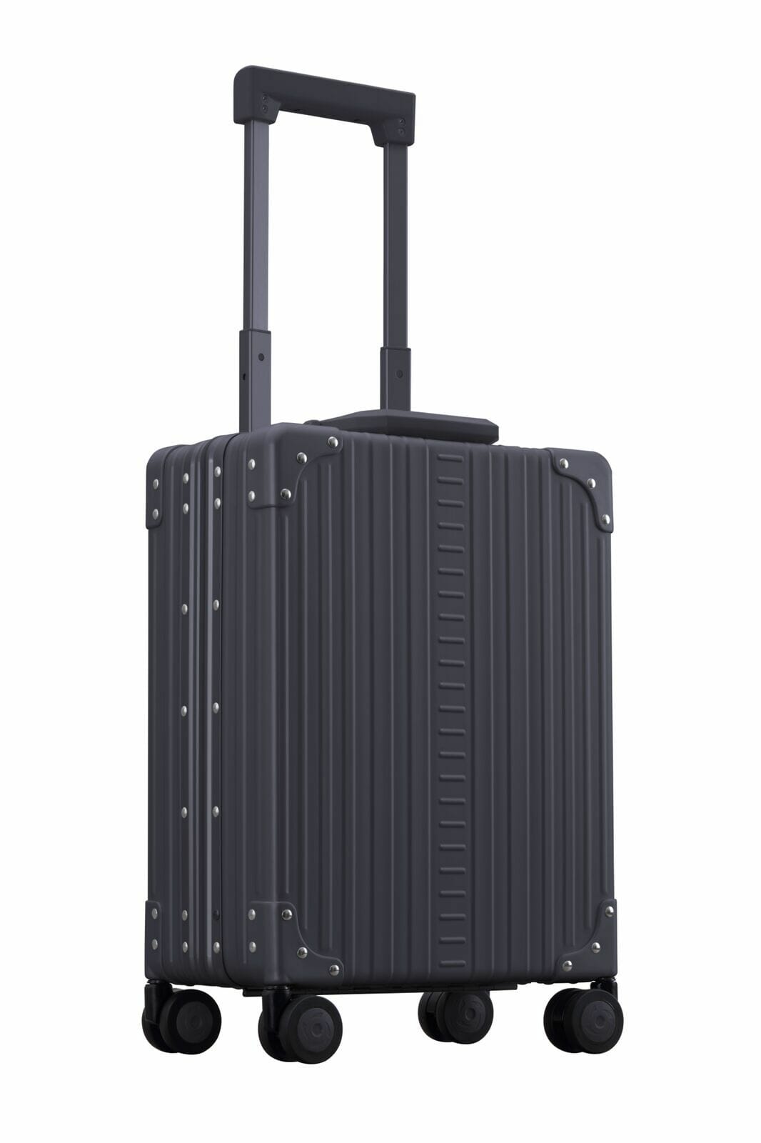 Black 20 vertical business carry on aluminum suitcase