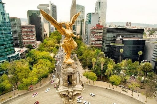Angel of Independence in mexico city 