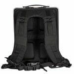 Aluminum Backpack Black showing straps
