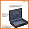 Open 17in business attache case with dividers and pockets to keep your essentials secure