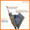 Vertical open bronze case with over the handle strap and internal business organizer