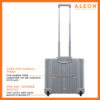 Silver pilot case with hands free carrying strap