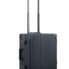 Black Onyx Aleon aluminum luggage angled side profile showcasing full case design
