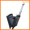 ALEON vertical onyx carry on full open view with telescoping handle
