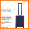 Front view of sapphire carry on crafted from aluminum