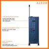 The ALEON 32″ Macro Plus glides smoothly through an airport terminal, its high-performance wheels designed for quiet and stable movement. The ergonomic telescoping handle ensures comfortable handling, even in bustling travel environments.