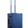 Aleon carry on in blue sapphire color with 360 degree spinner wheels with aluminum construction