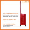 The ALEON 21" red Carry-On glides effortlessly through a busy terminal, its precision-engineered wheels navigating the polished flooring with ease. The sturdy telescoping handle ensures a comfortable grip for travelers.