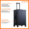 Side profile view of Aleon black onyx crafted from aluminum