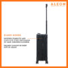 Full length piano hinge on black carry on for unbeatable durability