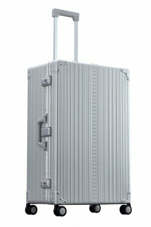 trunk luggage in silver aluminum 