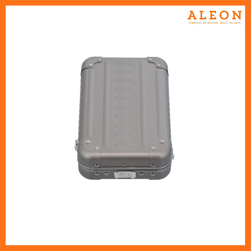 1905V-BR Bronze Aleon Vertical opening crossbody case lying flat with opening facing forward