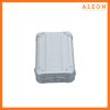 Platinum silver Aleon Vertical opening crossbody case lying flat with opening facing forward